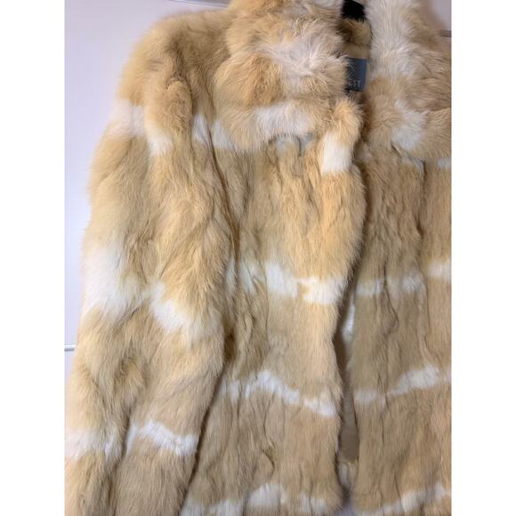 Nine West Rabbit fur jacket-Beige (SIZE M) - Picture 7 of 10